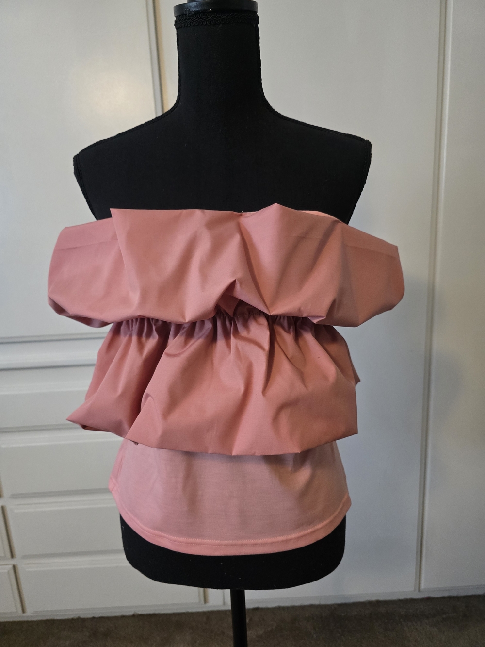 BiBi Dusty Strapless Ruffle Layered Crop Top - Picture 10 of 10